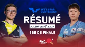 Résumé : A. Lebrun totalement rétabli ? La réponse face à Lim ((WTT Star Contender Ljubljana)