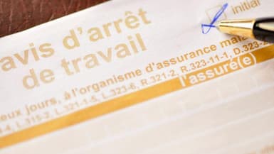 Un avis d'arrêt de travail (photo d'illustration).
