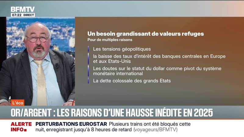 BFM éco : Or/Argent, les raisons d'une hausse inédite en 2025 - 31/12