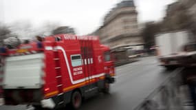 Un camion des Sapeurs-pompiers de Paris en intervention.