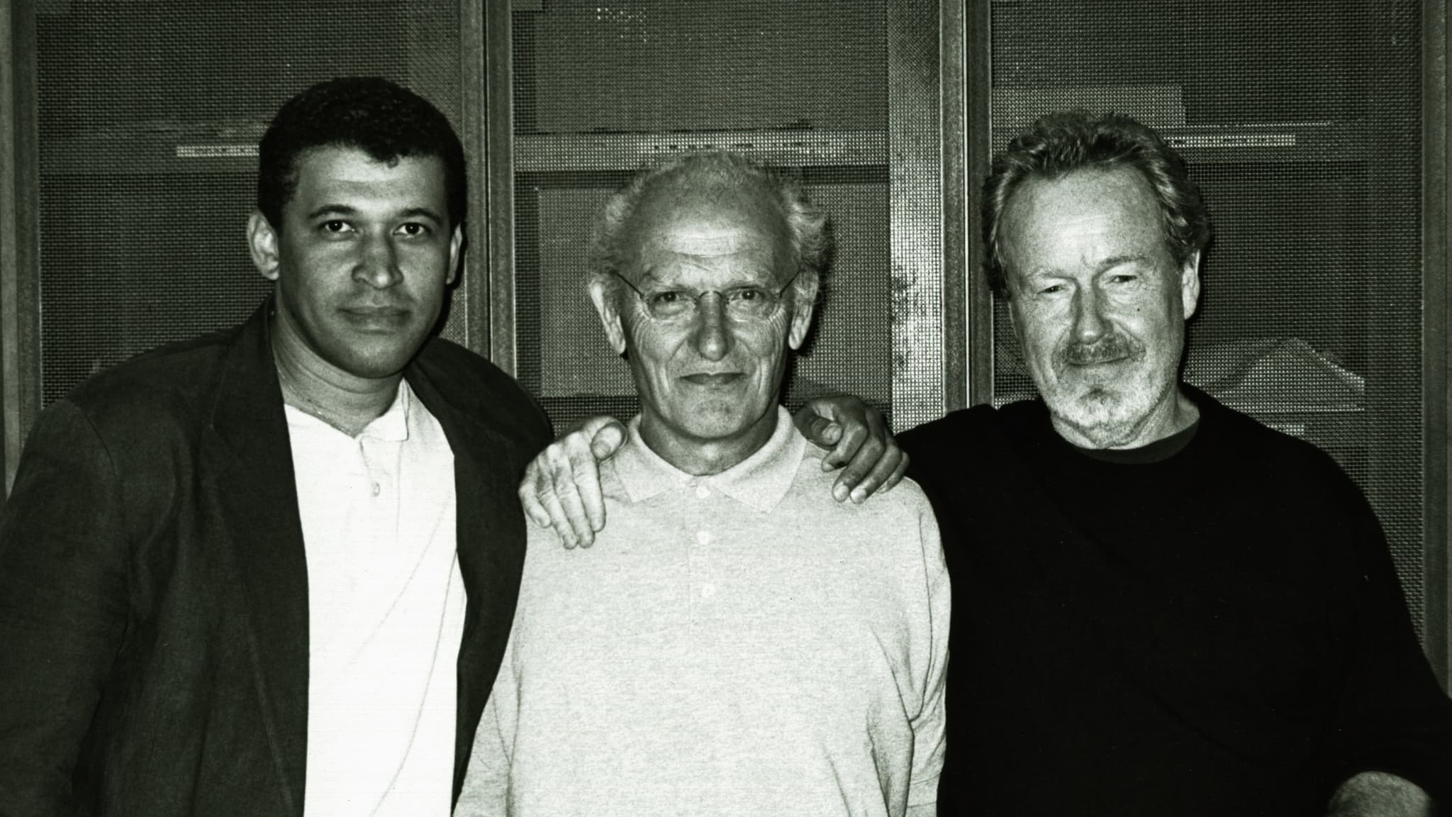 Sylvain Despretz (à gauche) avec Moebius et Ridley Scott Sylvain Despretz (à gauche) avec Moebius et Ridley Scott