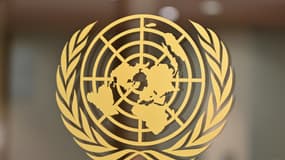 L'emblème de l'ONU au siège de l'organisation, à New York, le 24 septembre 2019 (Photo d'illustration)
