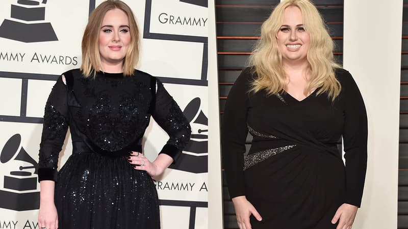 Adele (à gauche) et Rebel Wilson (à droite)