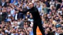 Pep Guardiola délivre ses consignes à l'Etihad Stadium, le 23 septembre 2023