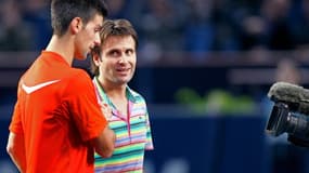 Novak Djokovic et Fabrice Santoro