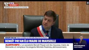 Le nouveau maire de Marseille, Benoît Payan, veut "rassembler les Marseillais en combattant les injustices et dessiner l'horizon d'une ville durable"