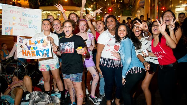 Des fans des One Direction à New York