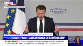 Emmanuel Macron annonce des "renforts de professionnels et de paramédicaux" pour "redonner du souffle aux équipes" médicales 