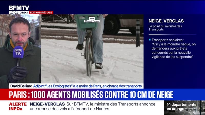 Neige-verglas: "Nous faisons un travail sur les axes prioritaires", assure David Belliard, adjoint "Les Écologistes" à la mairie de Paris