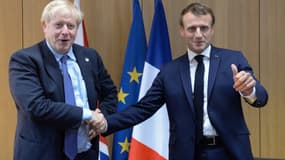 Boris Johnson et Emmanuel Macron 