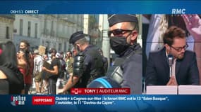 Echange tendu entre Tony, militant anti-vaccin présent à la manifestation anti-pass sanitaire à Perpignan, et Matthieu Rouault sur RMC