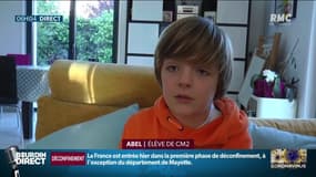 Abel revient à l'école après le confinement: "C'est mieux de voir ses copains en classe que sur une application!"