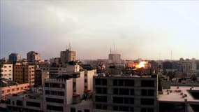 Une explosion dans la bande de Gaza.