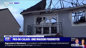 Orages dans le Pas-de-Calais: une maison détruite par la foudre à Labourse, près de Béthune