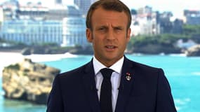 Emmanuel Macron à Biarritz le 24 août 2019.