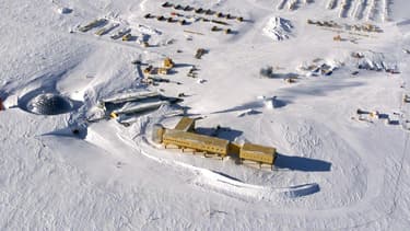 Base scientifique américaine en Antarctique (illustration)