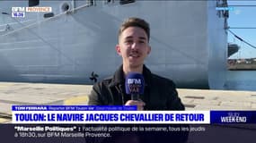 Toulon: le navire Jacques Chevallier de retour
