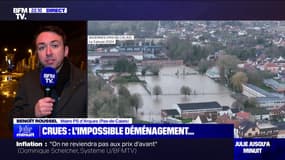 "On vit avec la peur": Le maire d'Arques (Pas-de-Calais) réagit à la crue qui touche sa ville, quelques semaines après les inondations du mois de novembre