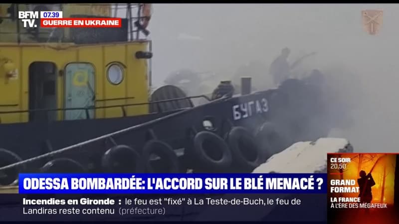 Ukraine: l'accord sur le blé menacé par le bombardement d'Odessa?