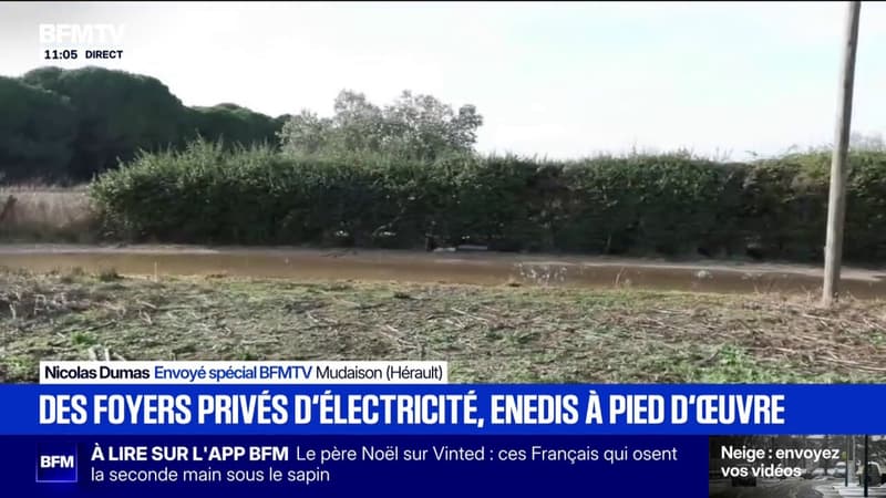 Crues dans l'Hérault: des équipes d'Enedis fortement mobilisées pour rétablir l'électricité
