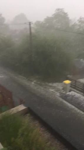 Un déluge de grêle au Crest, en Auvergne - Témoins BFMTV