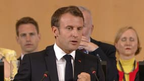 Emmanuel Macron à l'OIT, à Genève, le 11 juin 2019.