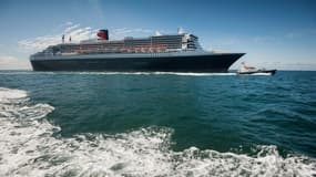 Le Queen Mary II lors de son arrivée à Saint-Nazaire