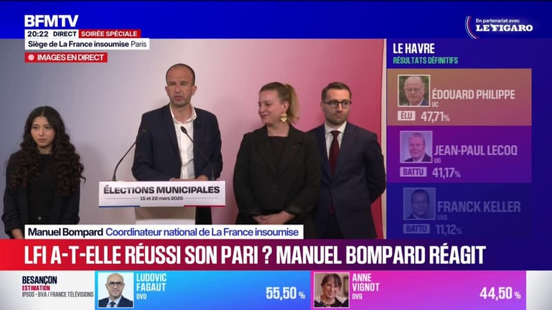 Municipales 2026: "La France insoumise fait une entrée fracassante dans les conseils municipaux", déclare Manuel Bompard