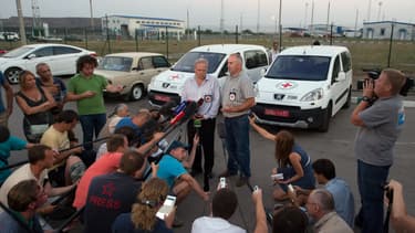 La Russie et l'Ukraine sont tombées d'accord sur les modalités du passage en territoire ukrainien du convoi humanitaire russe en attente à la frontière, a annoncé un représentant de la Croix-Rouge, ici en photo.