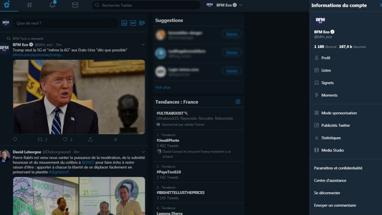 La version bêta de l'interface sur ordinateur La version bêta de l'interface sur ordinateur