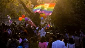 Gay pride à New Delhi, en novembre 2016.