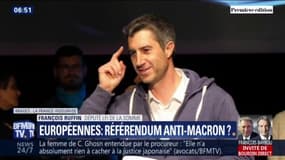 "Dites Manon à Macron." Le nouveau slogan de Ruffin pour Aubry et les européennes