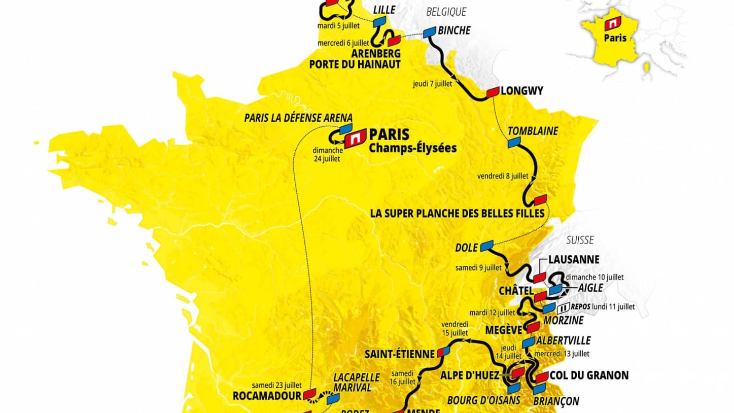 Le parcours du Tour de France 2022. Le parcours du Tour de France 2022.