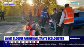 Des militants écologistes ont bloqué la circulation sur la M7 à Lyon
