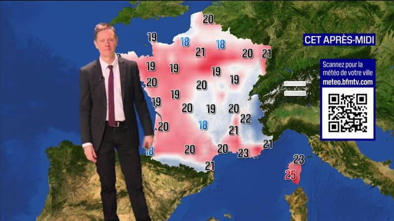 Regarder la vidéo De la pluie et de la grisaille dans le Nord, et des orages dans l'est de la France, avec des températures comprises entre 18°C et 25°C... La météo de ce samedi 18 mai
