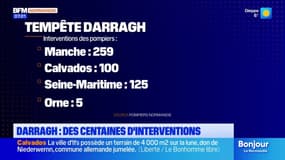 Tempête Darragh: des centaines d'interventions des sapeurs-pompiers en Normandie