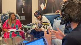Marion Bartoli, Neymar Jr et Benoît Boutron, à Riyad, en novembre 2024