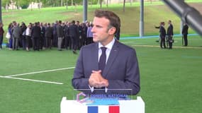 Emmanuel Macron à Marcoussis le 8 septembre 2022