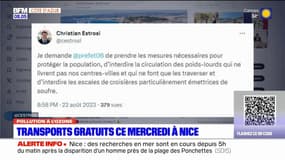 Pollution de l'air: alerte niveau 2 déclenchée dans le Var et les Alpes-Maritimes, les transports gratuits à Nice