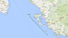 La dernière position du bateau a été signalée au large de l'ïle de Corfu.