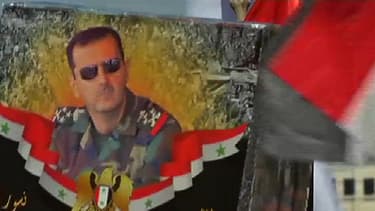 Dans les rues de Damas, lundi: manifestation de partisans du président syrien.