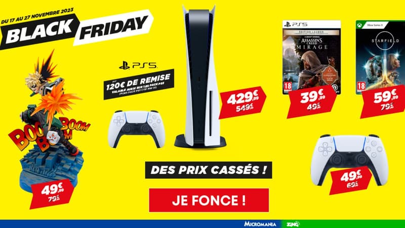 Micromania propose des prix cassés sur ses produits phares à l’occasion du Black Friday