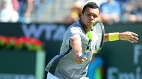 Jo Wilfried Tsonga, affrontant  Novak Djokovic, le 15 mars, au tournoi d'IndianWells