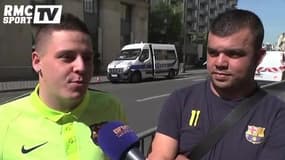 Les supporters barcelonais motivés