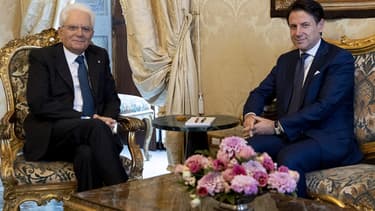 Sergio Mattarella et Giuseppe Conte.