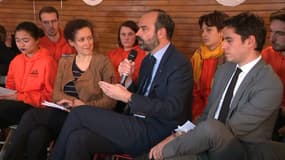 Le Premier ministre Edouard Philippe le 31 janvier à Juvisy-sur-Orge.