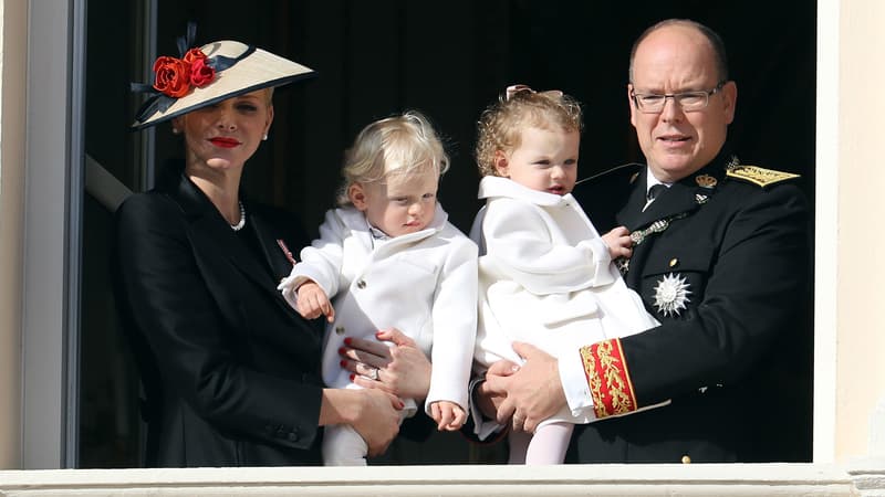 Albert de Monaco et Charlène, avec leurs enfants Jacques et Gabriella, le 19 novembre 2016