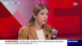 Carburants: "Si les blocages ne sont pas levés, les réquisitions pourraient avoir lieu", annonce Aurore Bergé 