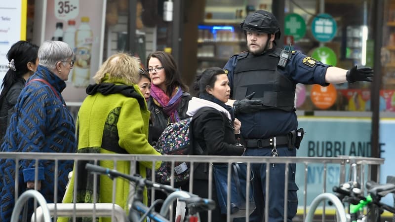 La police déployée à Stockholm. 