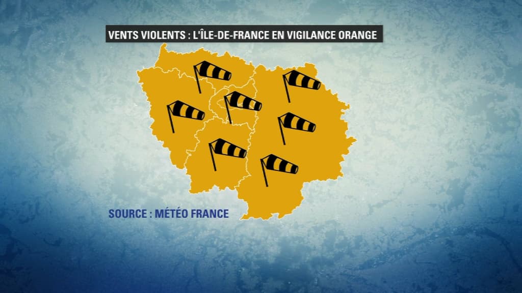 L'Ile-de-France est placée en vigilance orange vent fort. L'Ile-de-France est placée en vigilance orange vent fort.